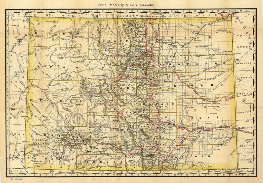 antique colorado map